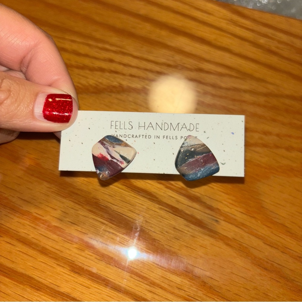 Handmade Clay Stud Earrings